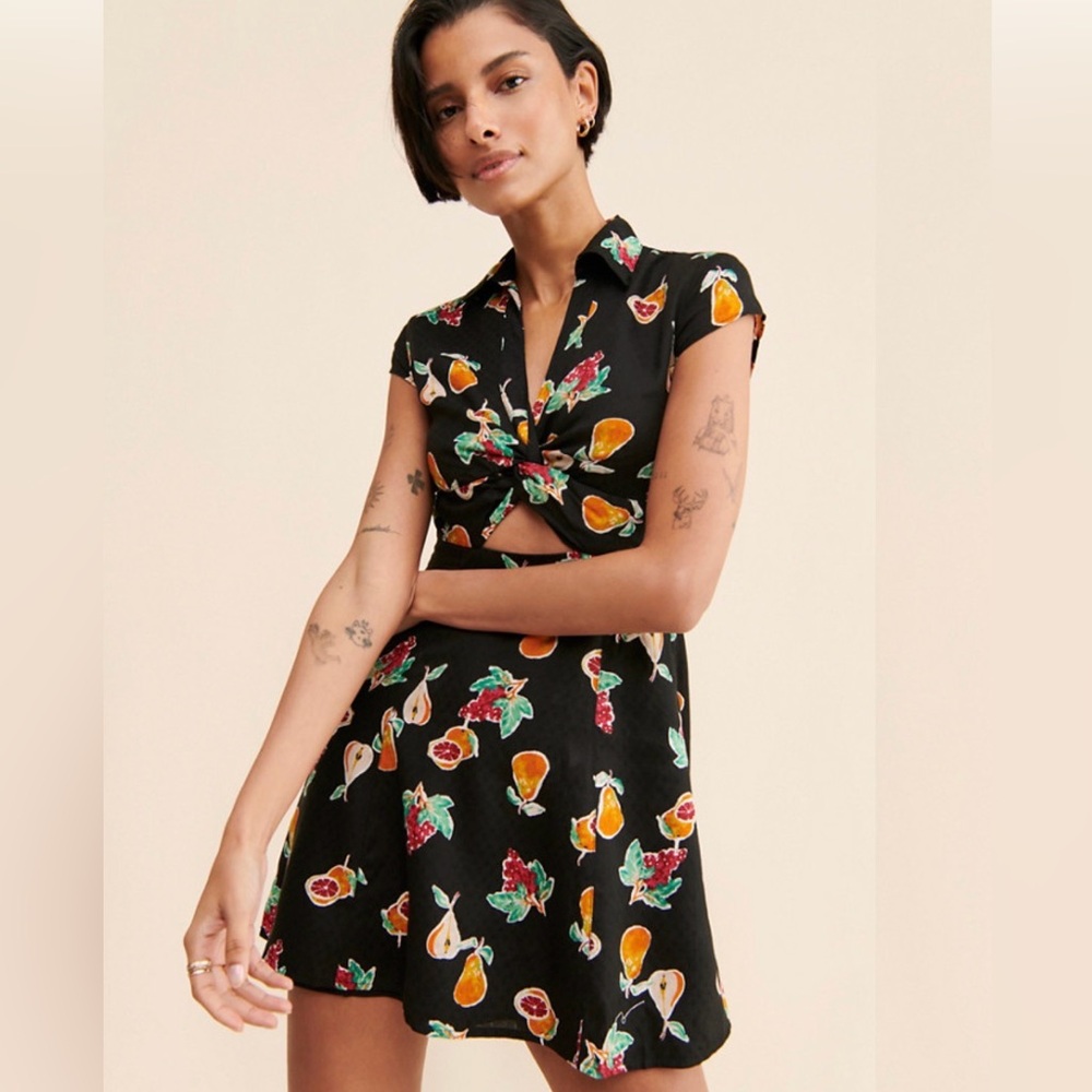 Urban Outfitters fruit print cutout dress